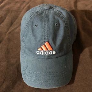 Adidas dad cap, grey and orange.